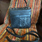 Tulum handmade tooled leather purse Small Black Back