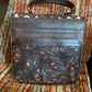 Tulum handmade tooled leather purse Small Brown Back