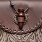 Atzlan handmade tooled leather purse mahogany clasp