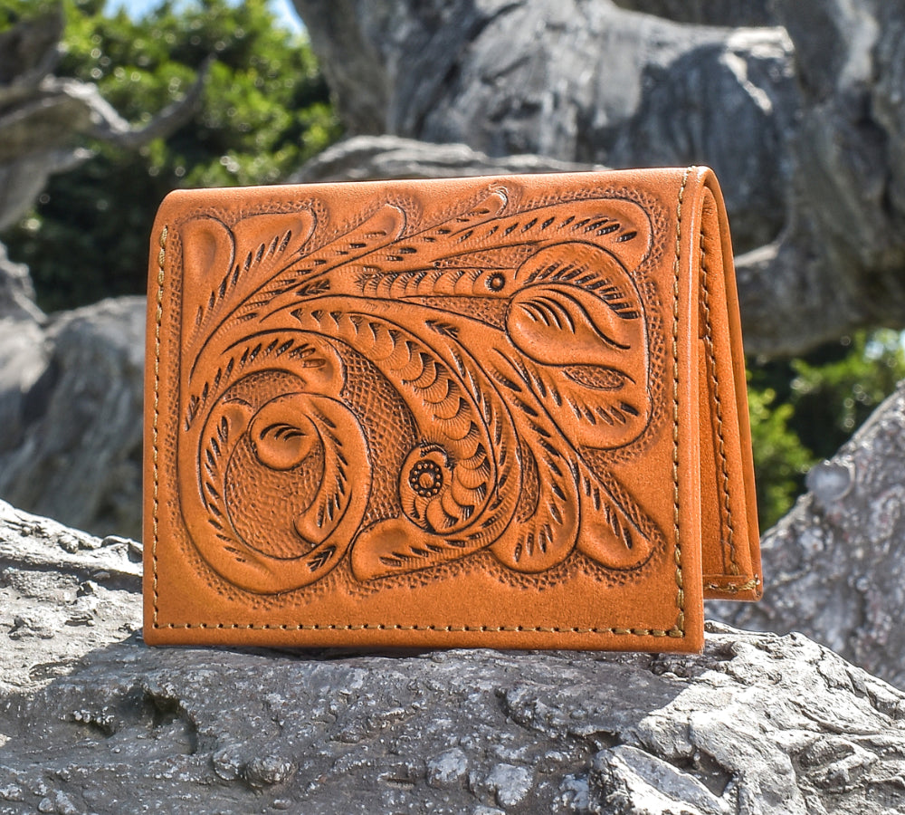 Zapotec Hand Tooled Leather Wallet